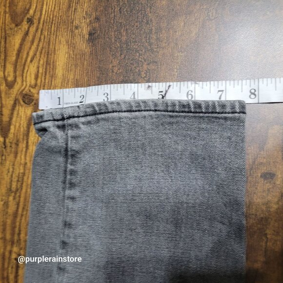 Abercrombie & Fitch Jeans 12 Curve Love Ankle Straight Ultra High Rise Charcoal - Picture 9 of 10